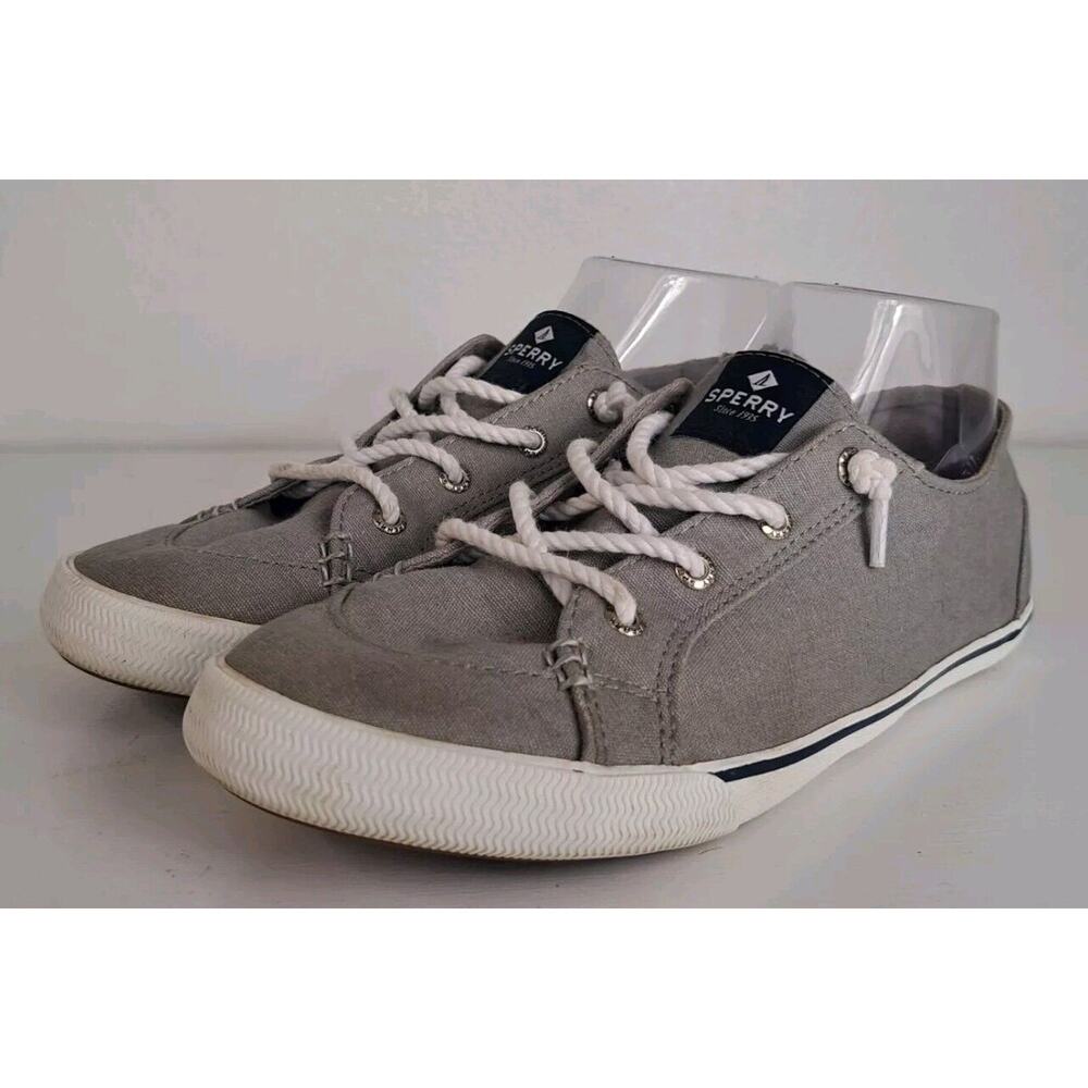 Sperry Top-Sider Sneakers Shoes Women's Size 9 Gray STS81821 Memory Foam Lace Up - Picture 1 of 8